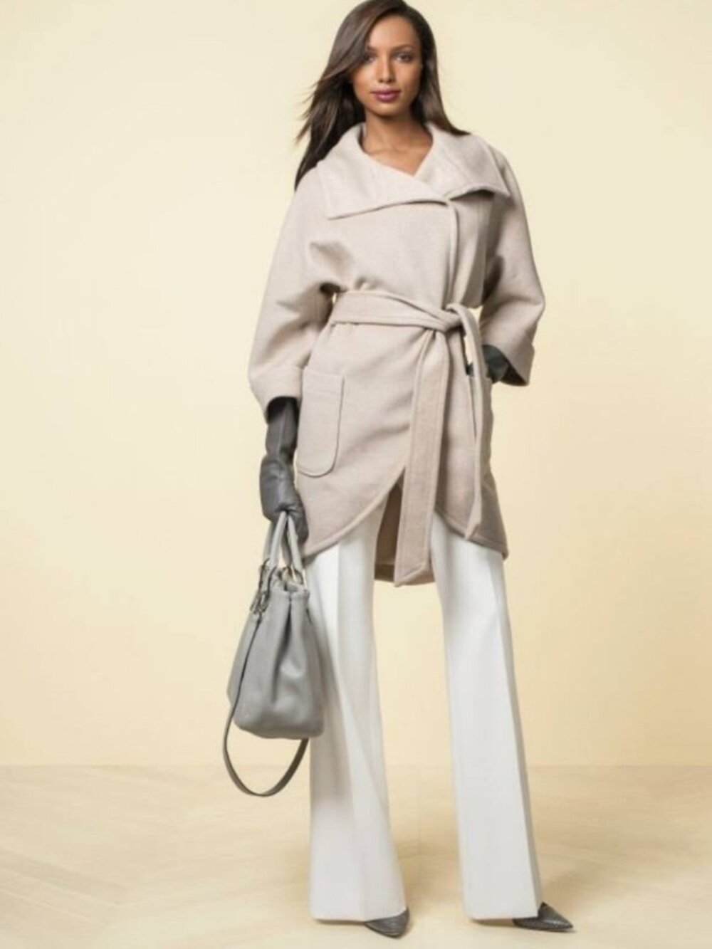 The Limited Scandal Collection Cocoon Dolman Wrap Coat M